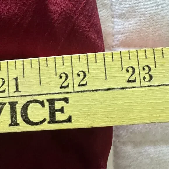 Vintage BENJAMIN A Dress Womens 12 Burgundy Satin Maxi Gown Mandarin Collar 80s